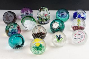 Collection of 14 Caithness glass paperweights to include Mariner, Creatures Great And Small,