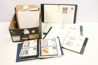 Collection of stamps across multiple albums to include The History of World war II collection,
