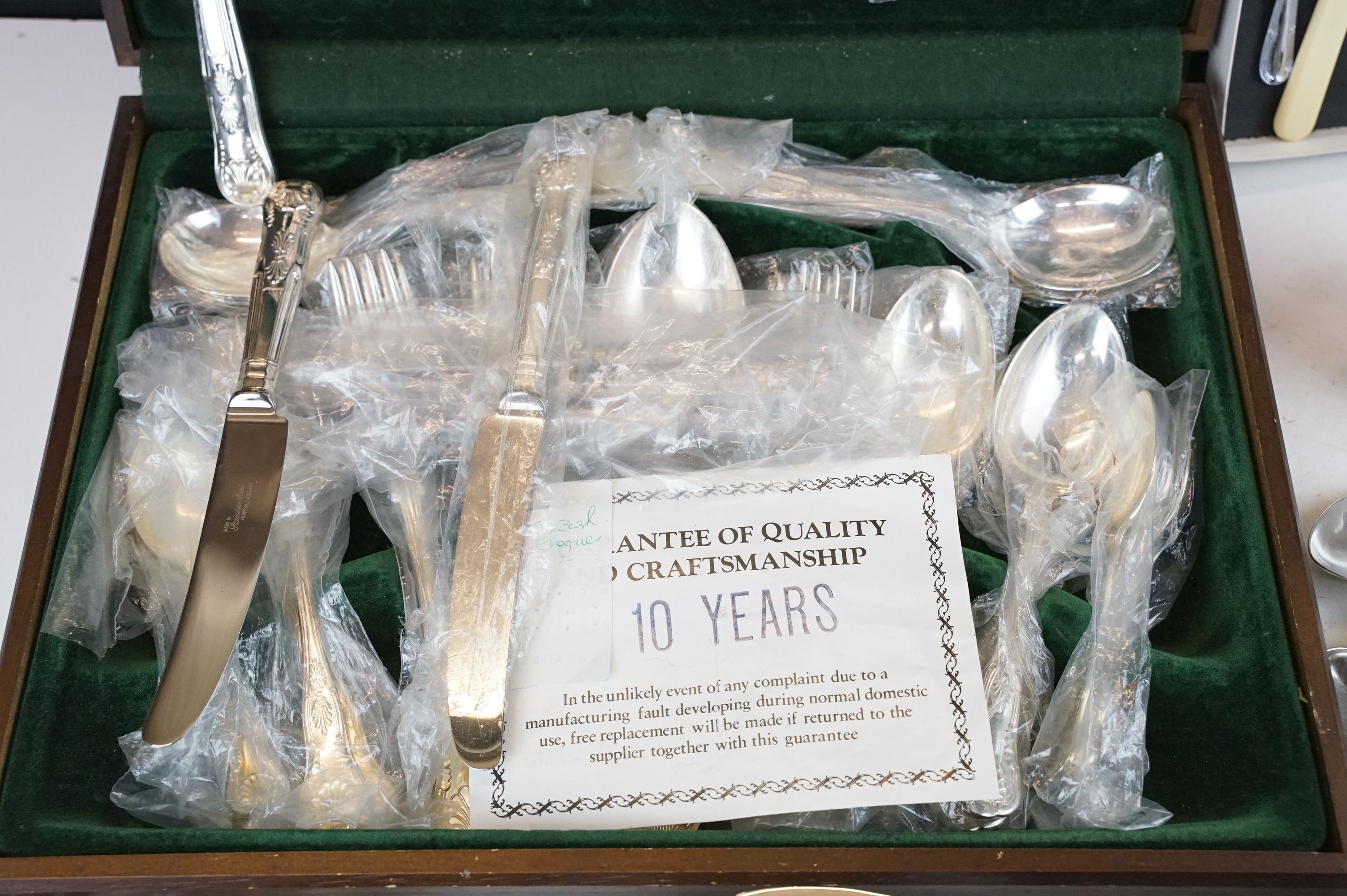 A canteen of silver plated cutlery within original packaging, together with a quantity of mixed... - Image 2 of 12