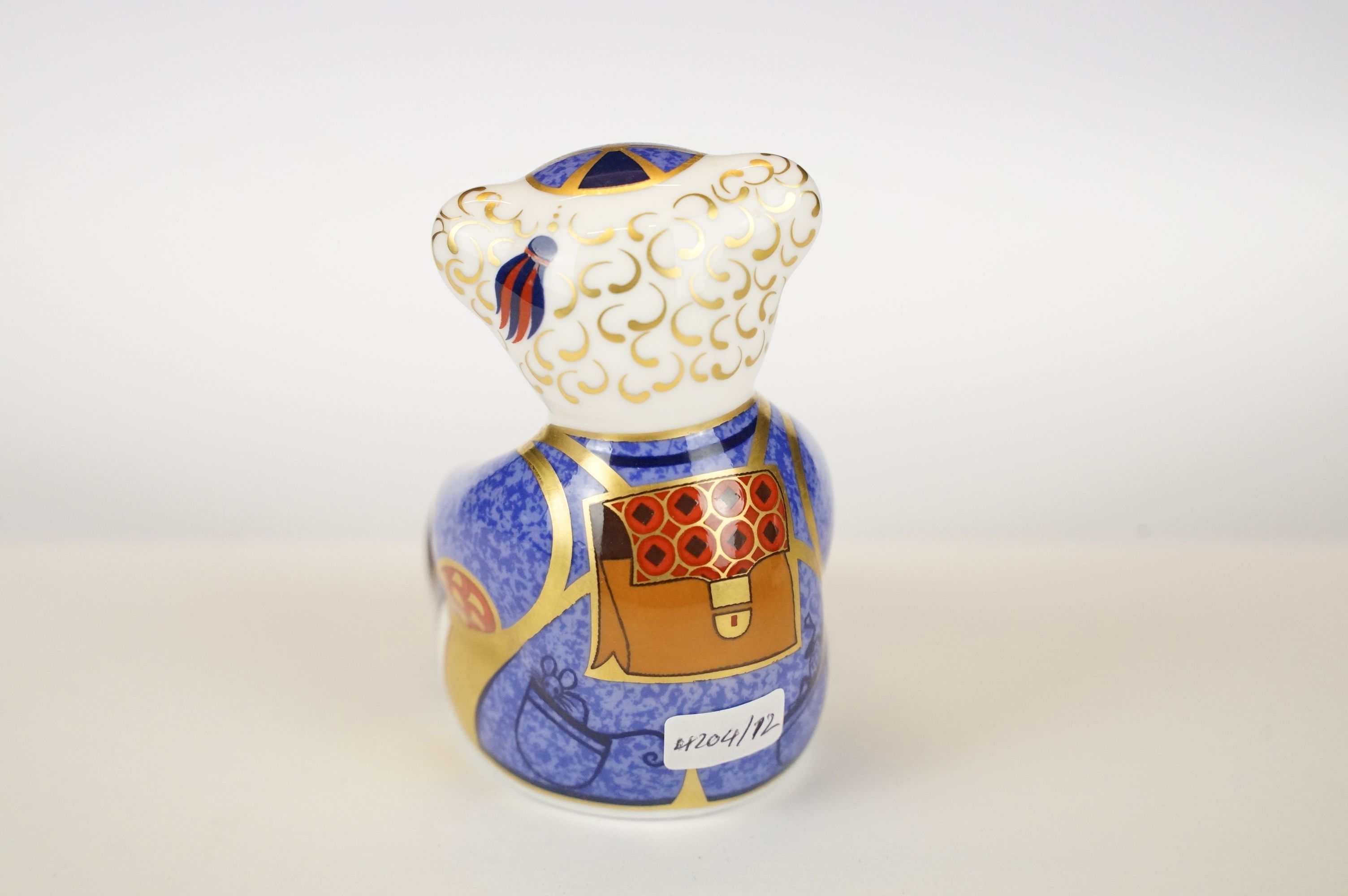 Royal Crown Derby Schoolboy Teddy paperweight, with gold stopper, approx 8cm tall - Image 3 of 5