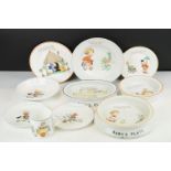 Collection of Shelley Mabel Lucie Attwell ceramics, 10 pieces, to include two Baby's plates, tea