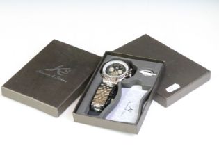 Two gents Kronen & Sohne chronograph wristwatches complete with boxes and cards.