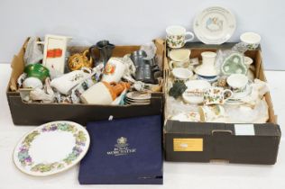 Collection of mixed ceramics to include Wedgwood Jasperware, Royal Doulton Bunnykins, Portmeirion,