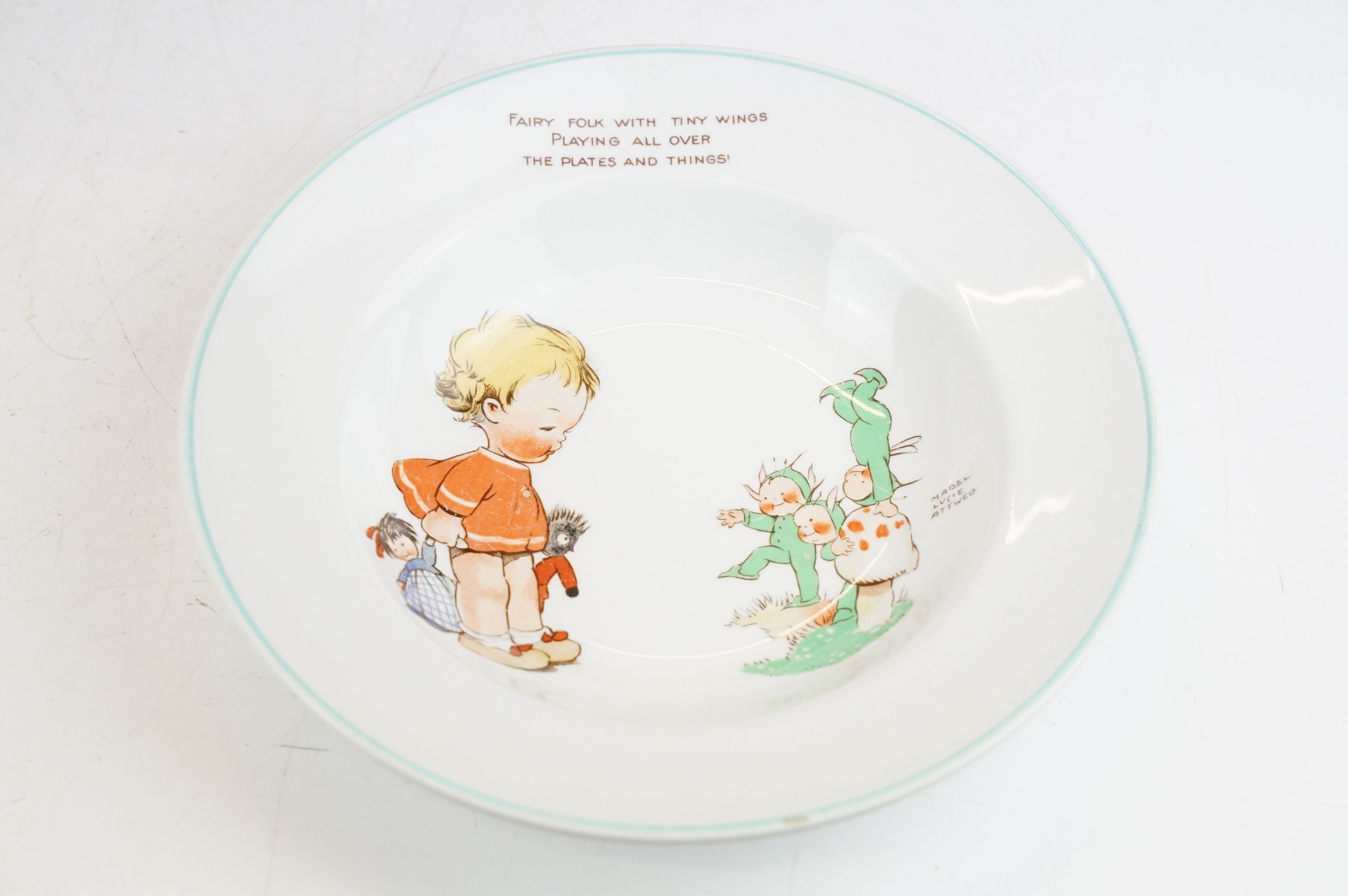 Collection of Shelley Mabel Lucie Attwell ceramics, 10 pieces, to include two Baby's plates, tea - Image 20 of 26