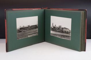 A victorian railway photograph albums c.1890-1900 containing interesting steam train images.