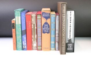 A collection of Folio Society edition hardback fiction books within card sleeves to include The