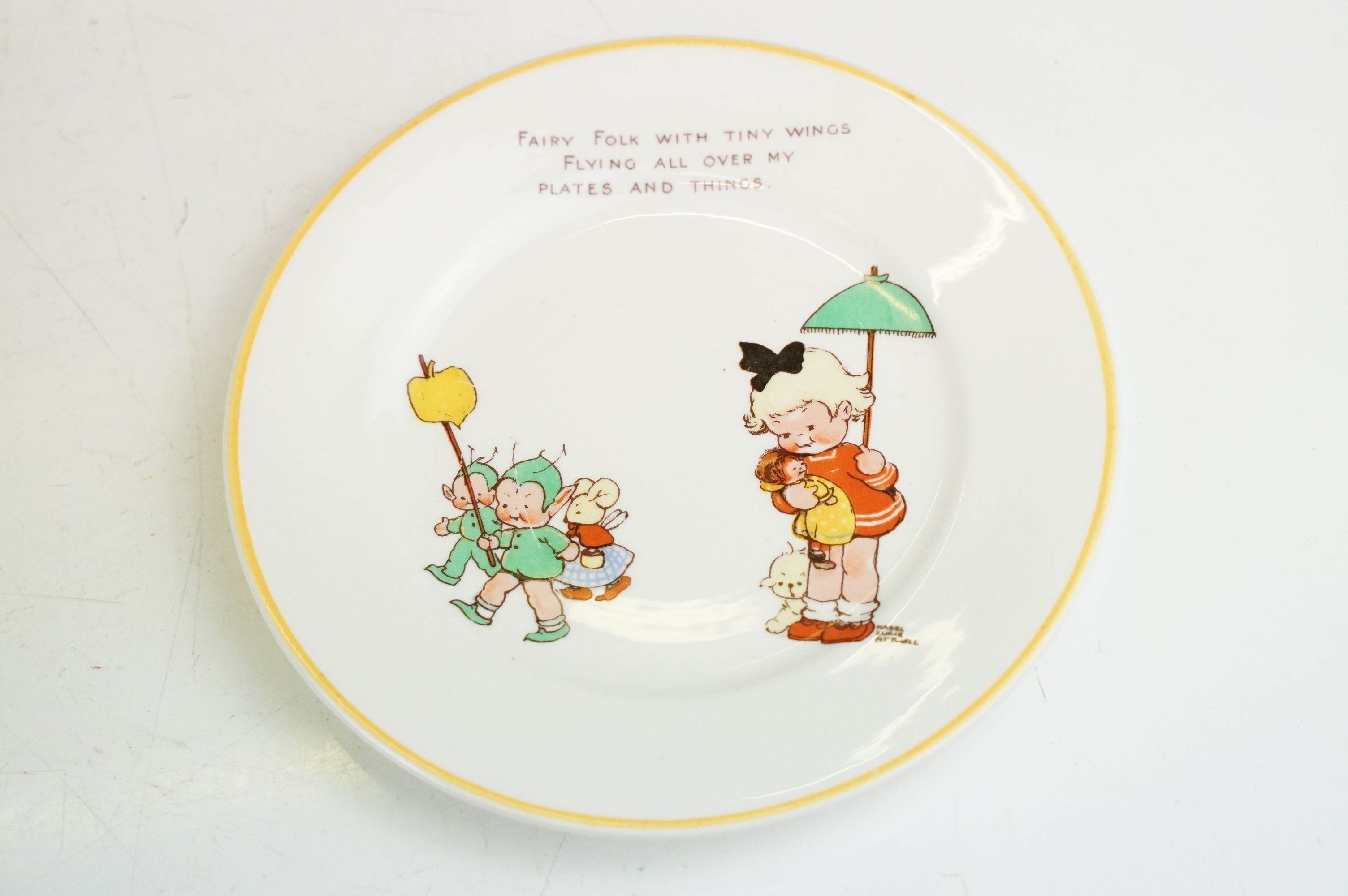 Collection of Shelley Mabel Lucie Attwell ceramics, 10 pieces, to include two Baby's plates, tea - Image 15 of 26