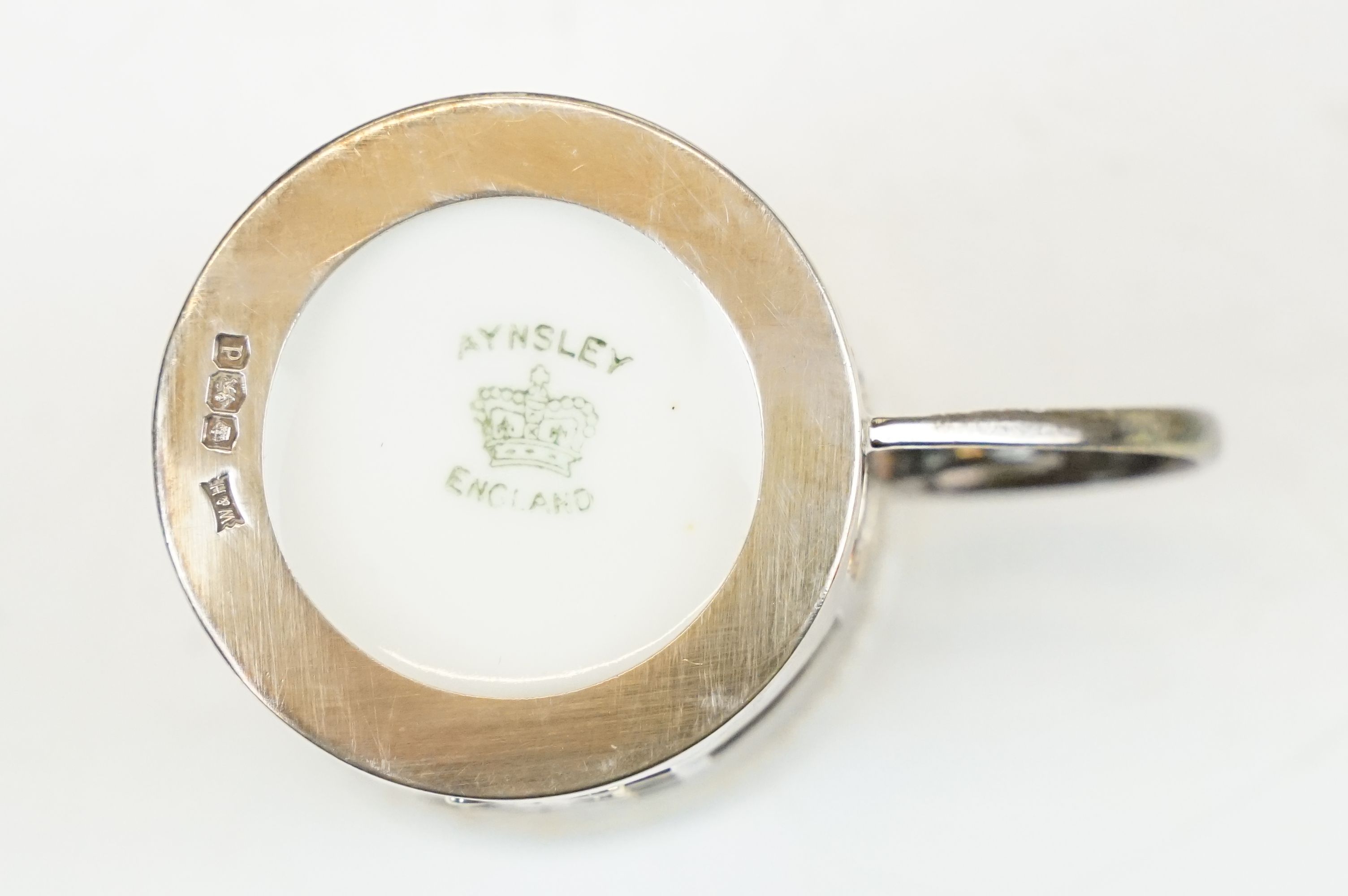 Early 20th century cased set of six Aynsley coffee cups & saucers with cobalt blue & gilt - Image 5 of 10