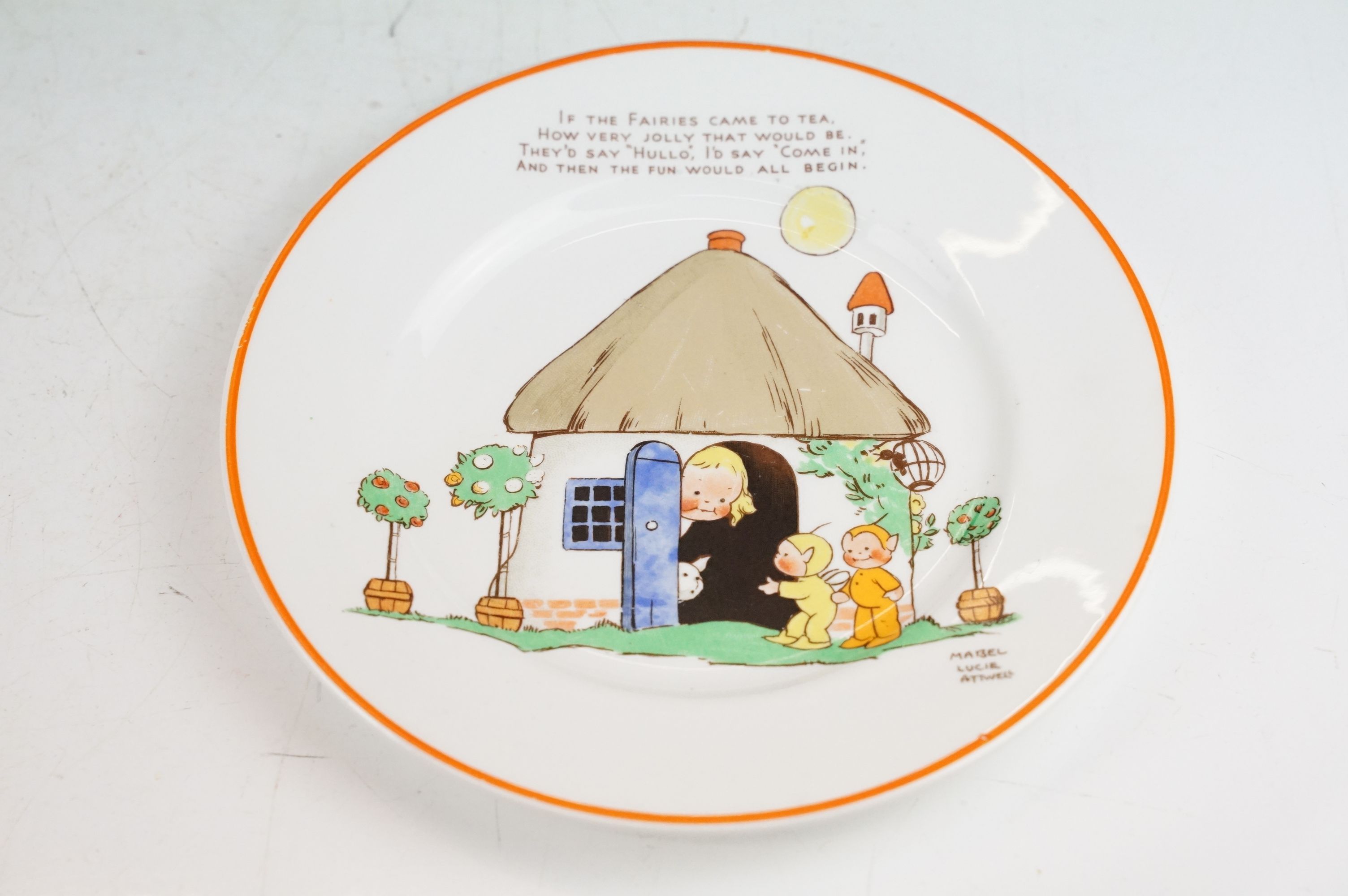 Collection of Shelley Mabel Lucie Attwell ceramics, 10 pieces, to include two Baby's plates, tea - Image 18 of 26