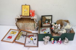 Charles Schultz, Snoopy collection, to include: six mirrors, three silverplated United Feature