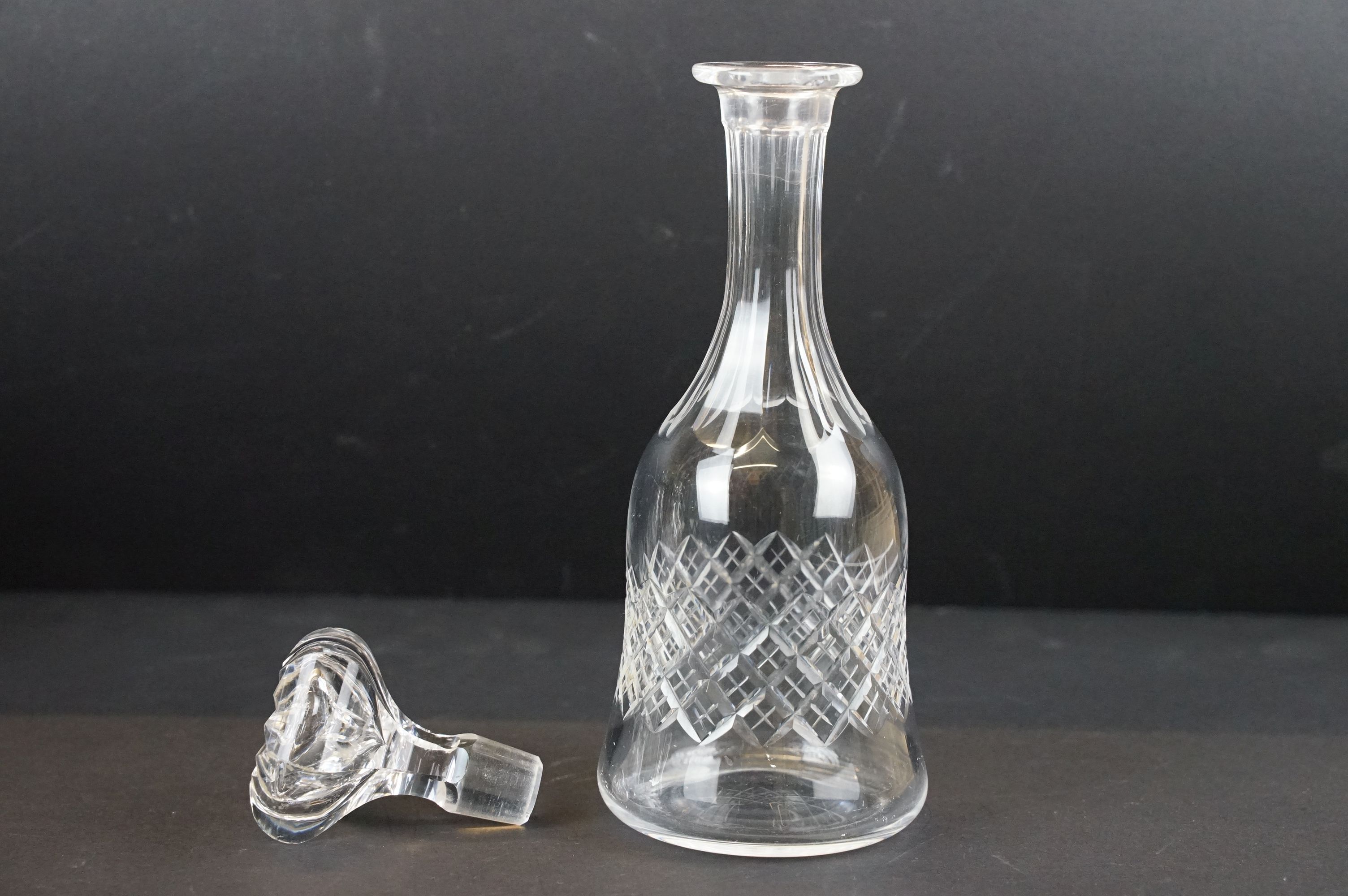 Two pairs of late 20th century cut glass decanters with silver hallmarked collars, circa 1990's ( - Image 3 of 15
