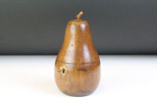 Georgian style pear shaped tea caddy, approx 19cm tall