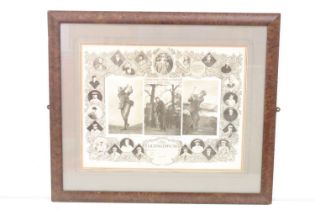 The Golfing Diploma, The Jubilee of The Golfing Championship 1860--1910, sepia print, 40 x 52.5cm,