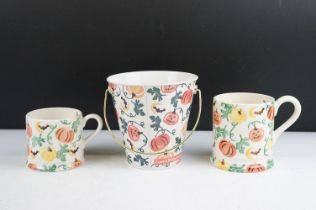 A collection of three Emma Bridgewater Halloween pumpkin pattern items to include a 1/4 pint mug (