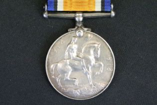 A British Full Size World War One 1914-1918 British War Medal, Correctly Named And Issued To 07672