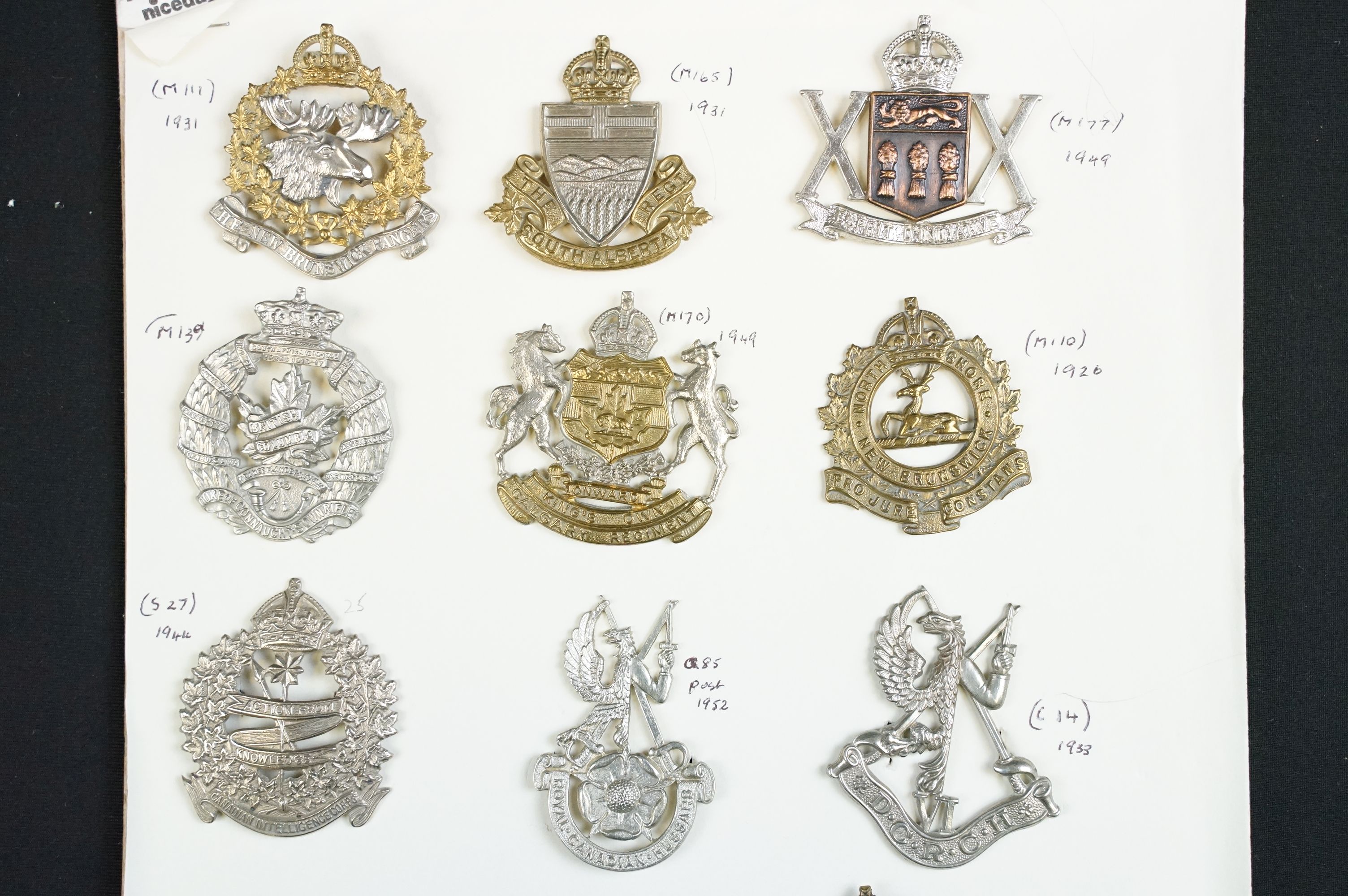 A collection of mainly Canadian military cap and collar badges to include the Royal Engineers, Royal - Image 8 of 8