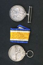 A British Full Size World War One Medal Pair To Include The 1914-1918 British War Medal And The Long