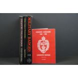 A collection of four military reference books to include Canadian Badges by Daniel Mazeas,
