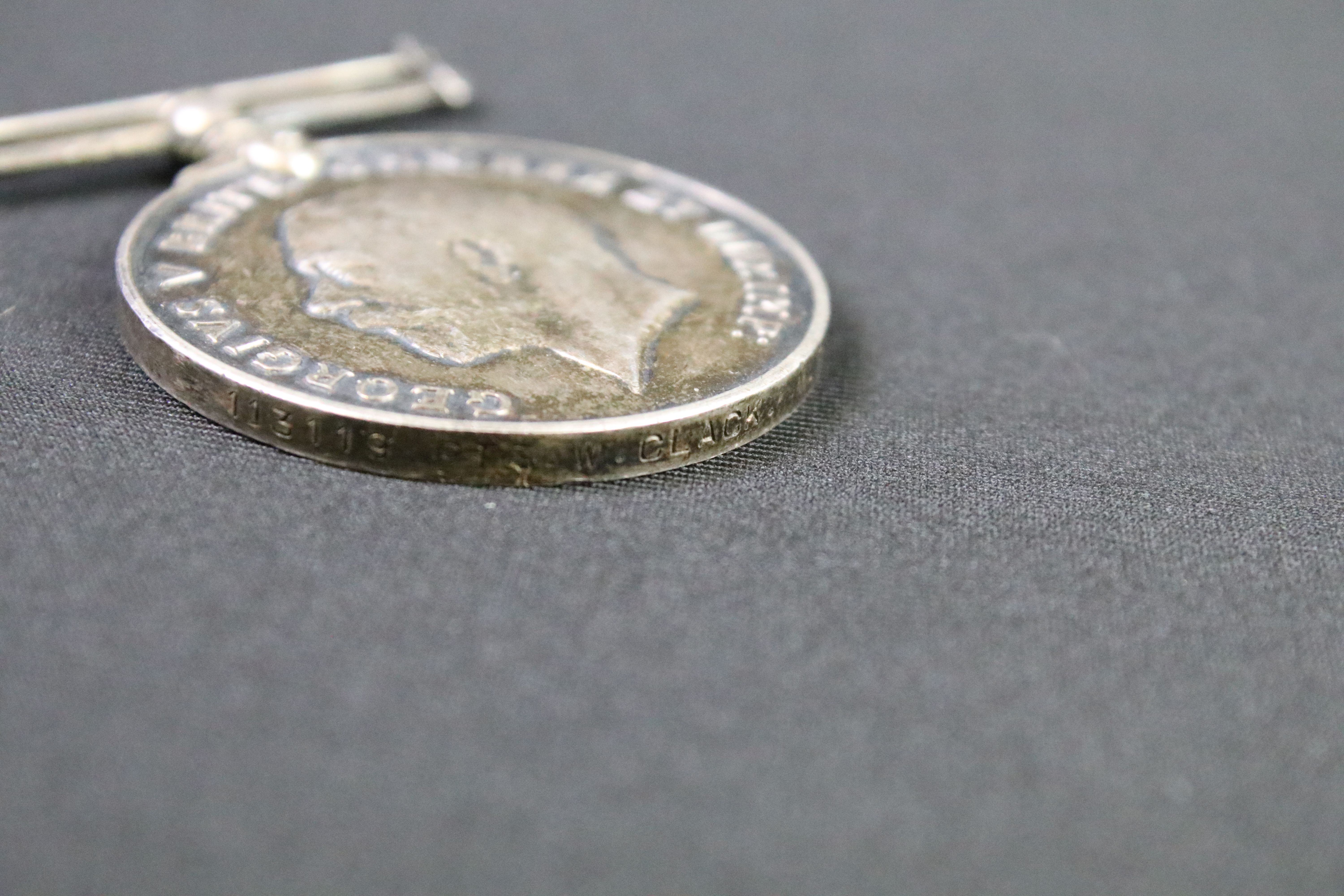 A British full size World War One medal group of three to include the Victory Medal, the 1914-1918 - Image 8 of 11