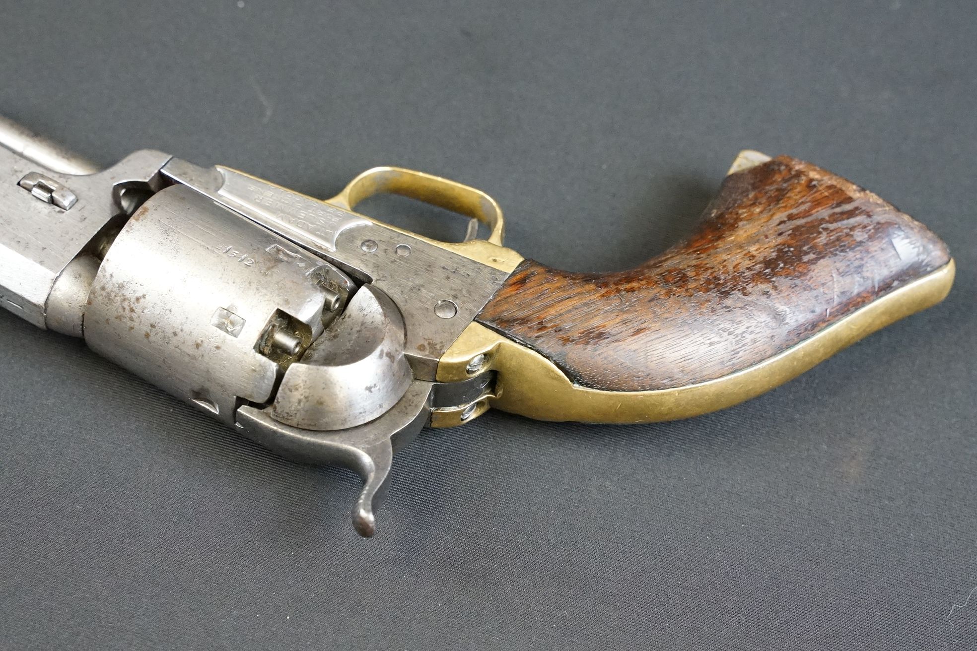 An antique Colt Navy revolver, 7-1/2″ octagonal barrel, case-hardened frame, loading lever, plunger, - Image 4 of 16