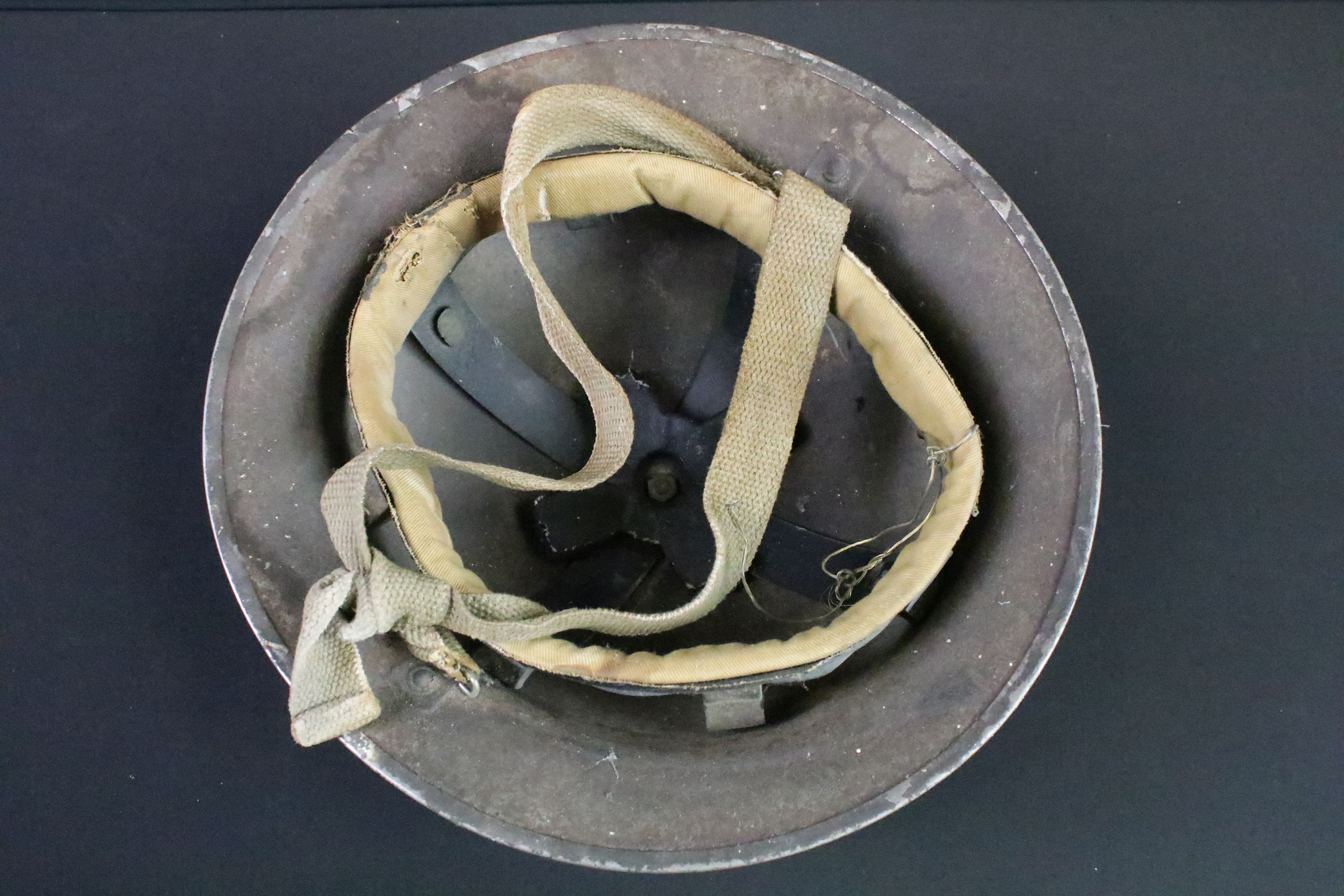 Two British military helmets to include a Brodie example - Image 3 of 7