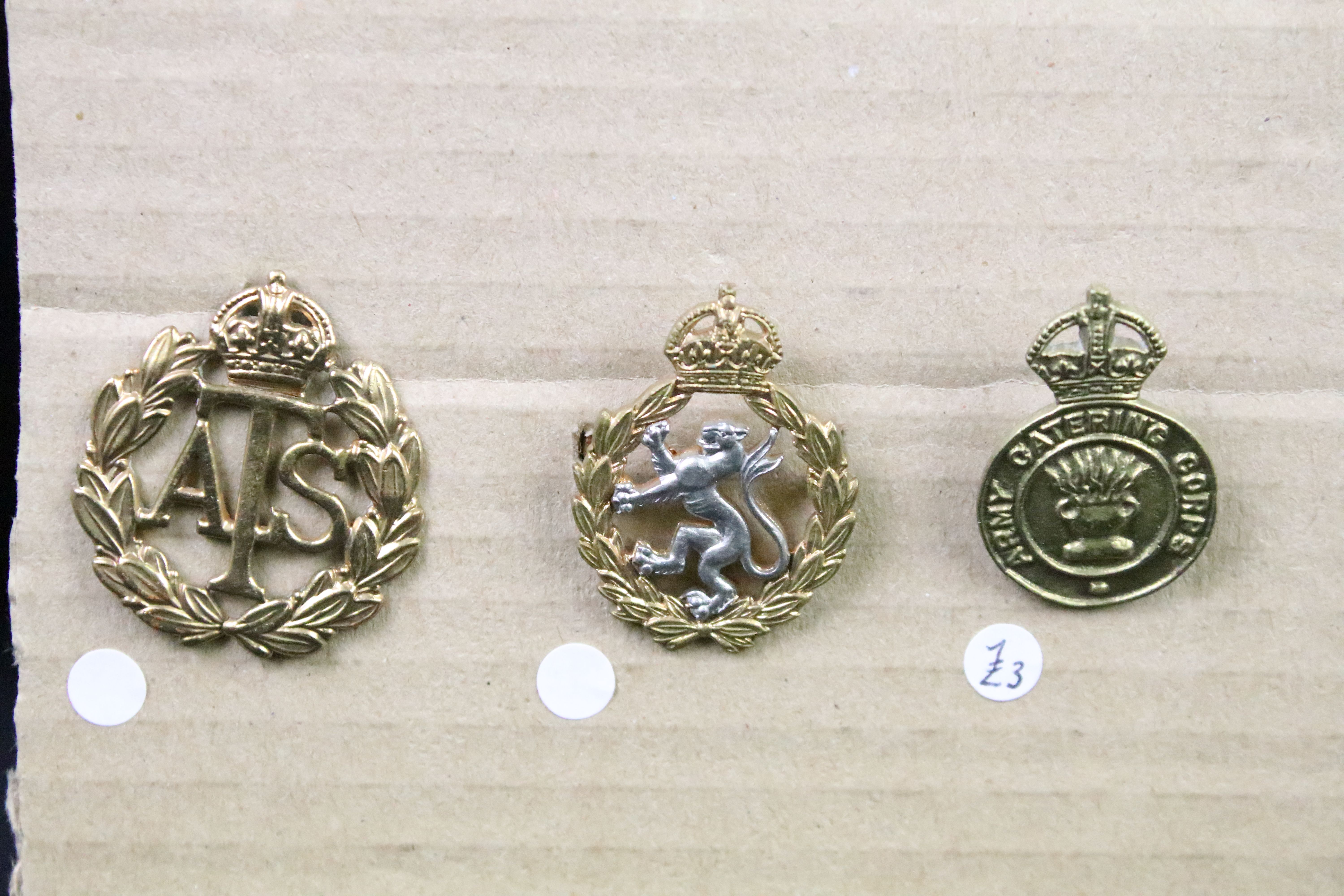 A collection of British military regimental cap and collar badges to include the King Somerset Light - Image 9 of 12