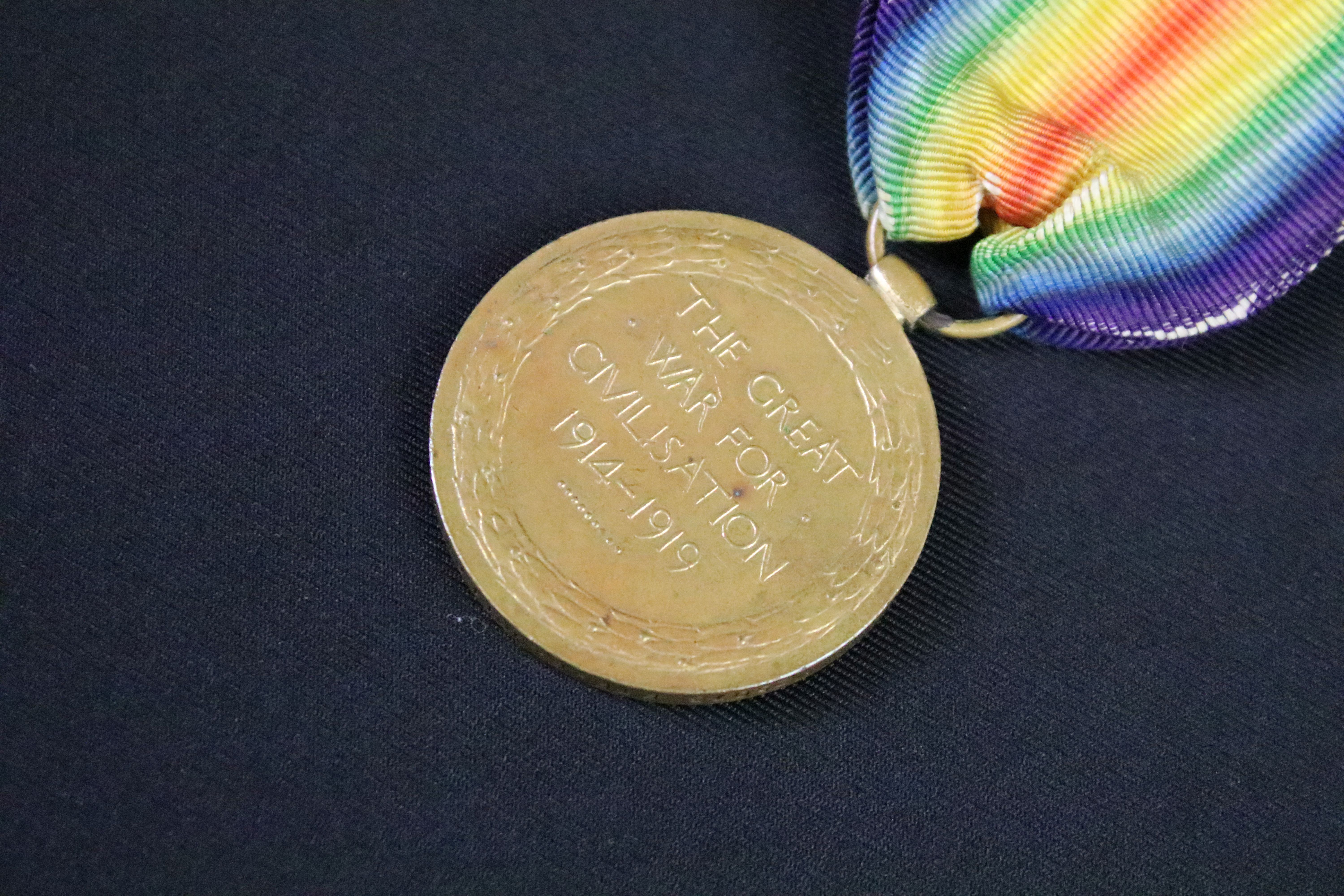 Three First World War full size British service medals to include a pair issued to 32382 PTE. W. - Image 4 of 11