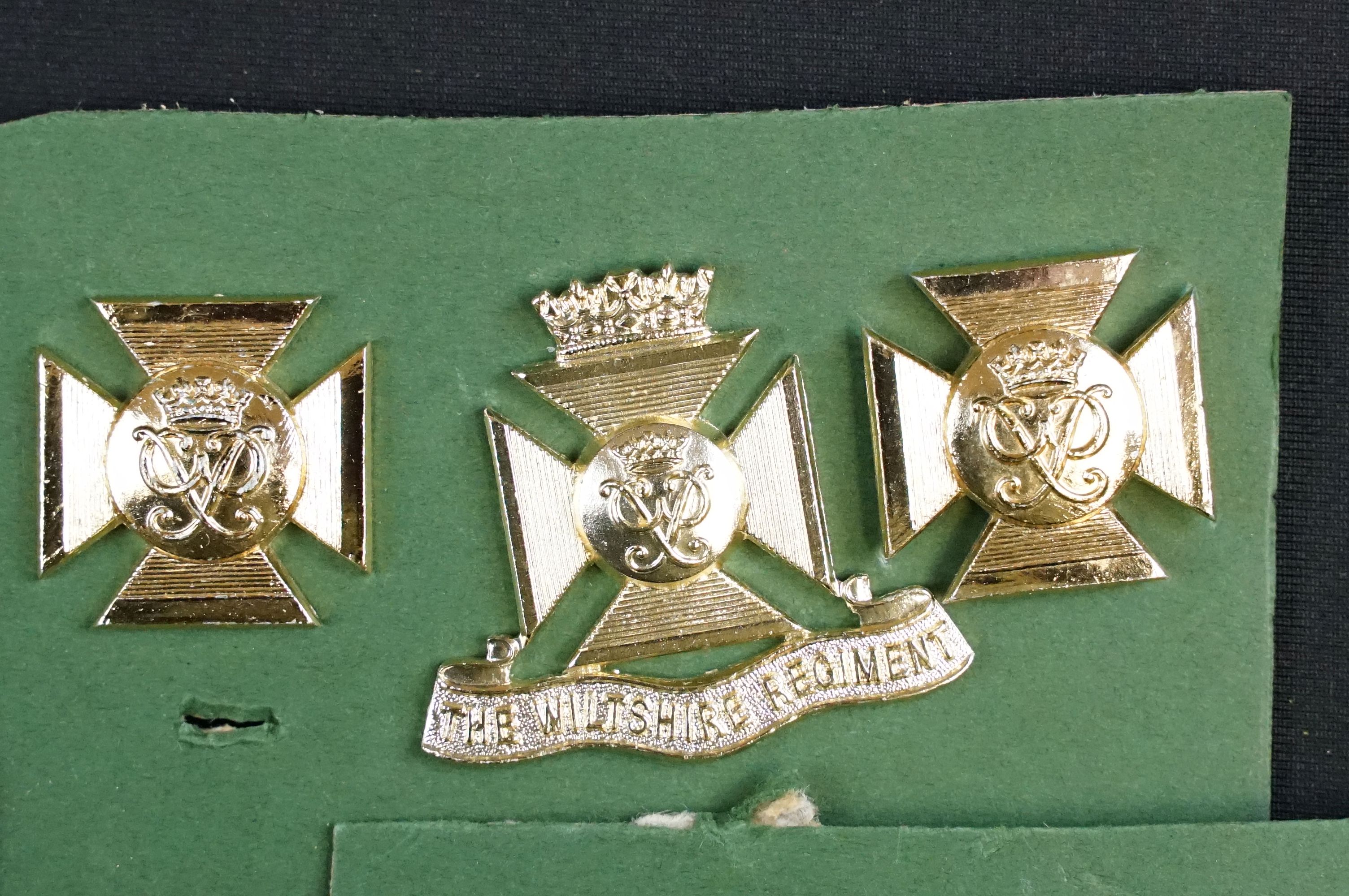 A collection of The Wiltshire Regiment cap and collar badges. - Image 4 of 5