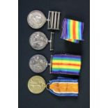 Collection of full size British medals to include a Queens South Africa Boer War medal with Belfast,