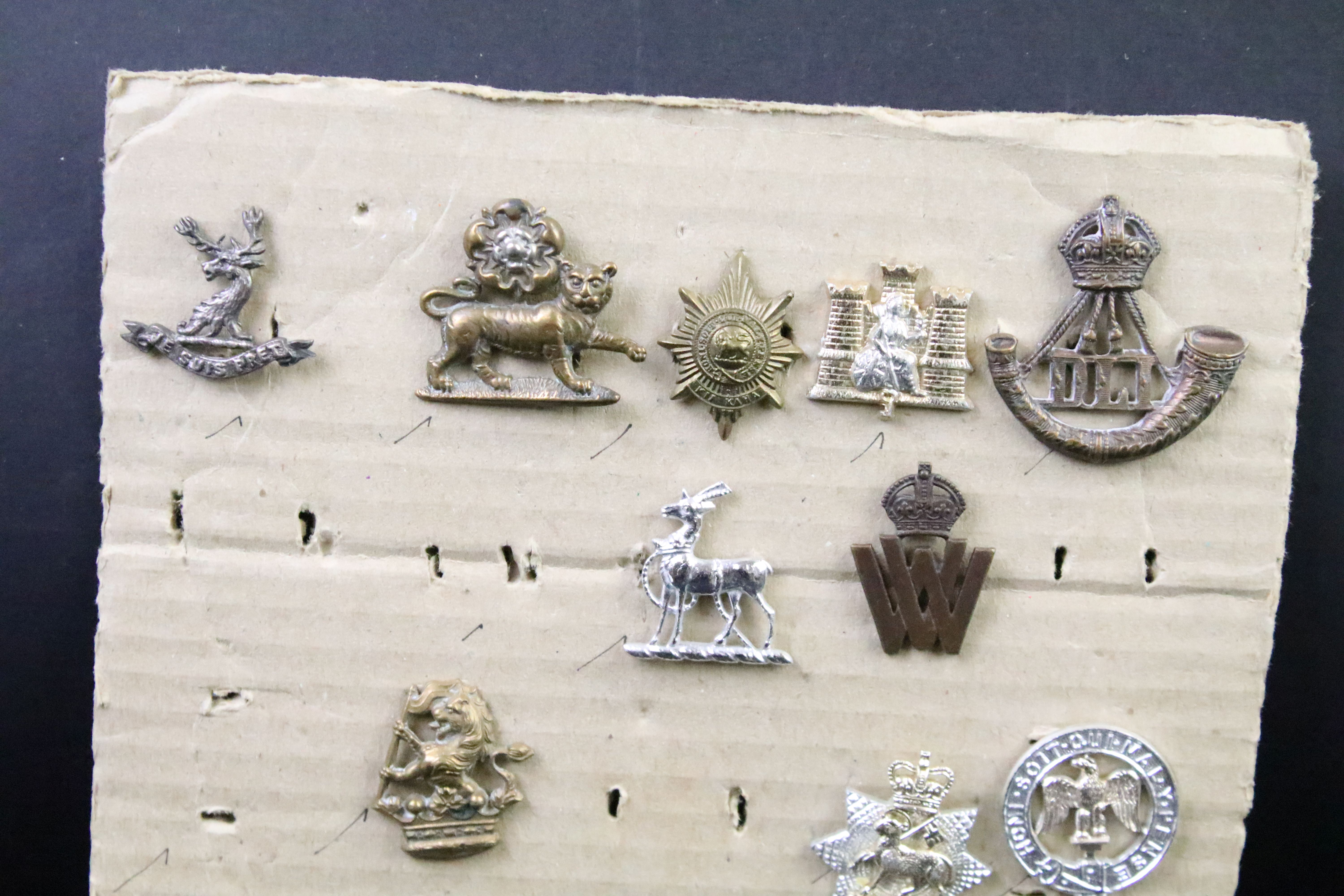 A collection of British military Regimental cap and collar badges to include the East Lancashire - Image 14 of 16