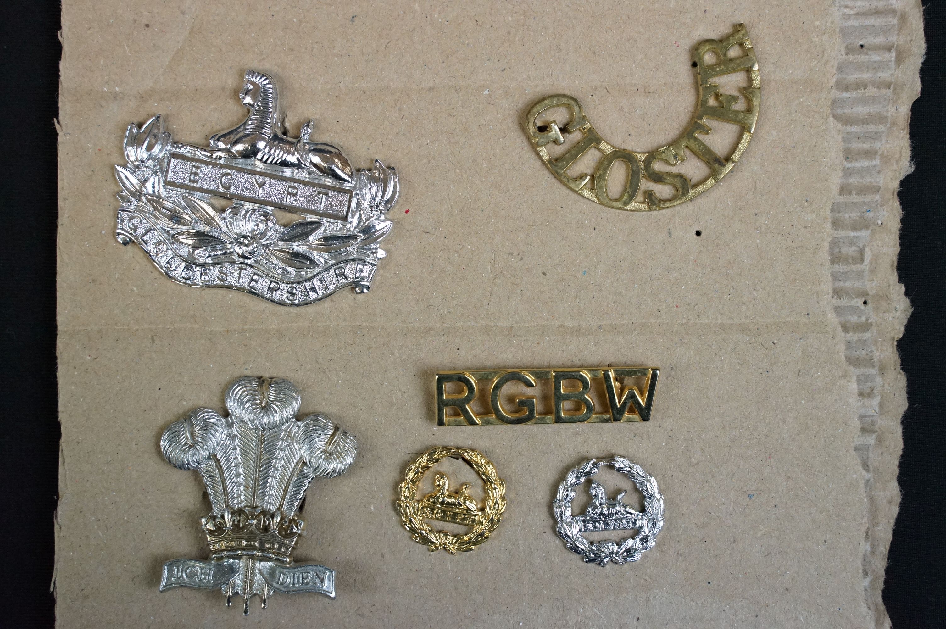 A collection of mainly British military cap and collar badges, mainly King Crown and including - Image 3 of 11