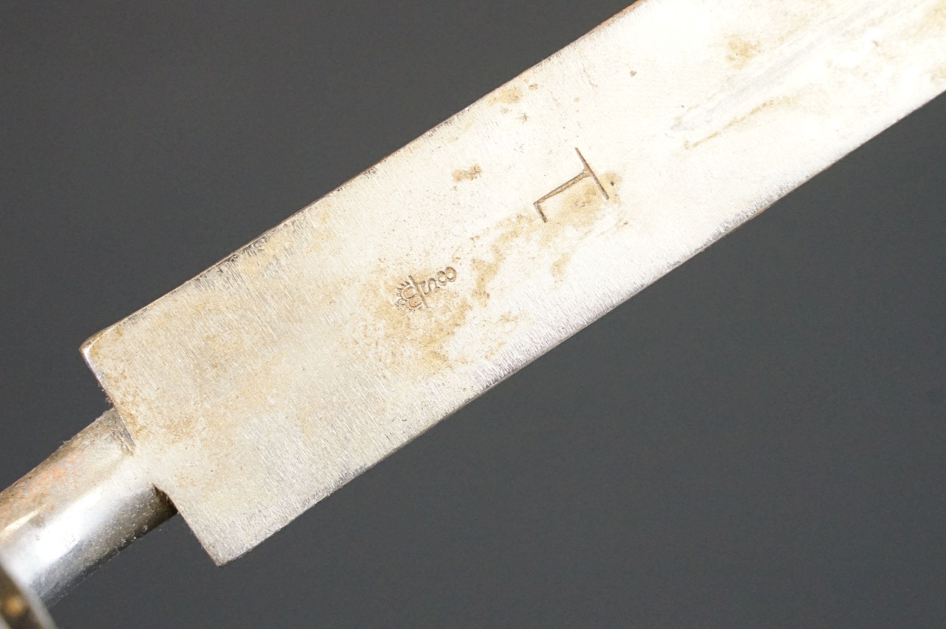An antique socket mount bayonet, good clear markings to the blade. - Image 5 of 9
