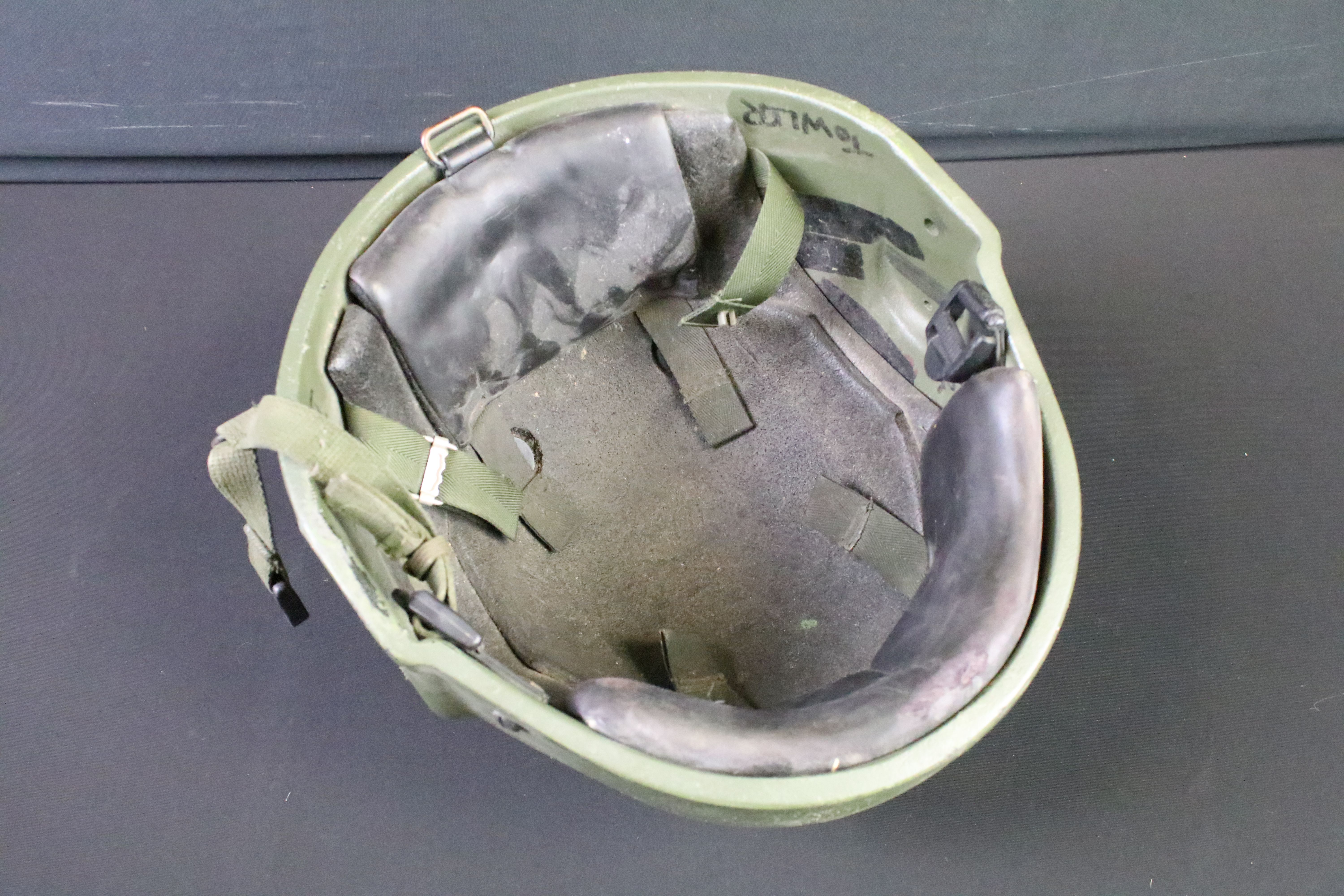 Two British military helmets to include a Brodie example - Image 5 of 7