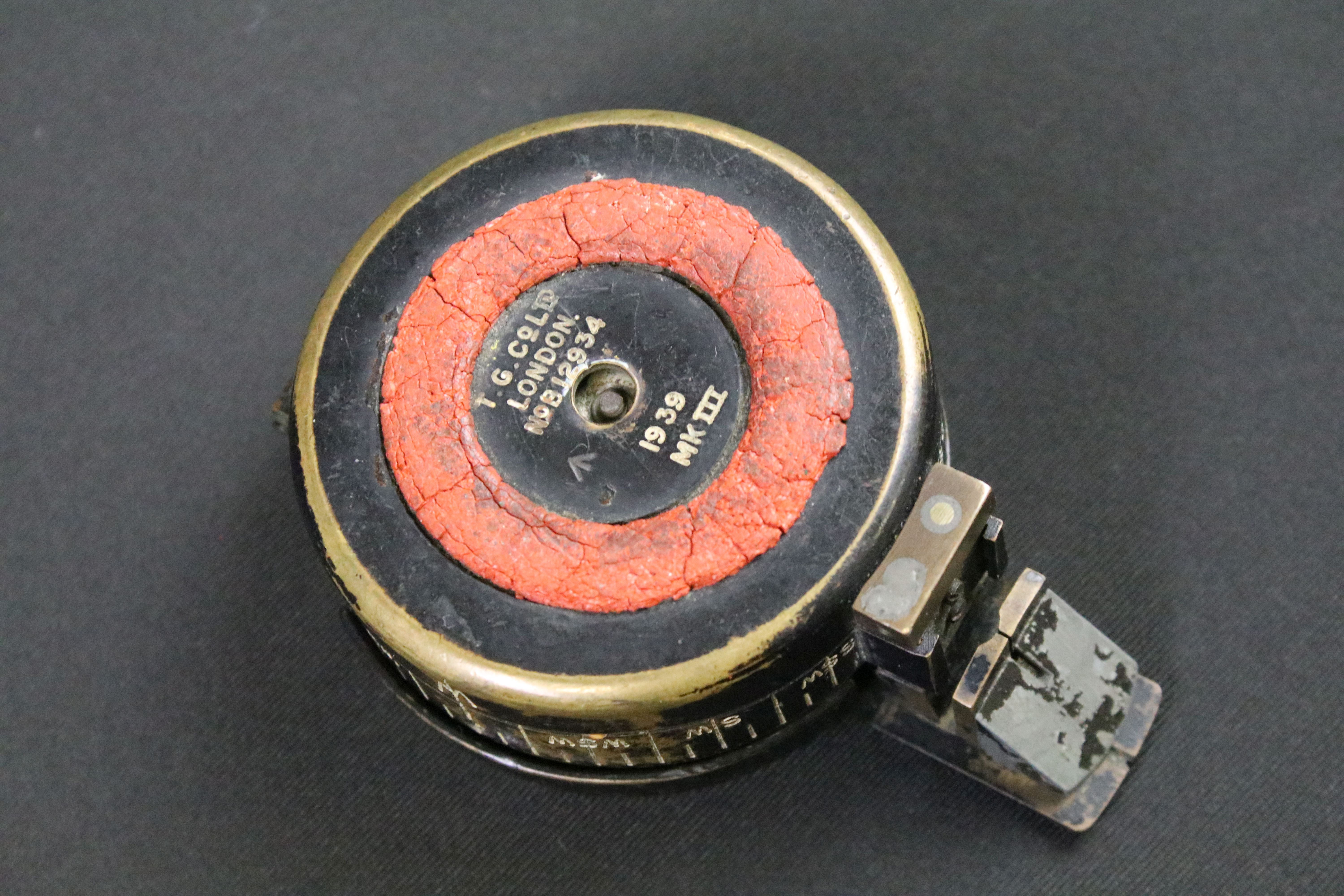 A British World War Two MK.3 marching compass, maker marked for T.G. & Co, dated 1939 and marked - Image 4 of 5