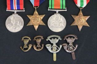 A British full size World War Two medal group to include The 1939-45 British war medal, the