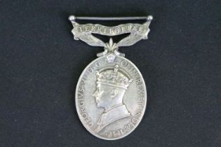 A British Full Size King George VI Territorial Medal, Correctly Named And Issued To T.5672902 DVR.