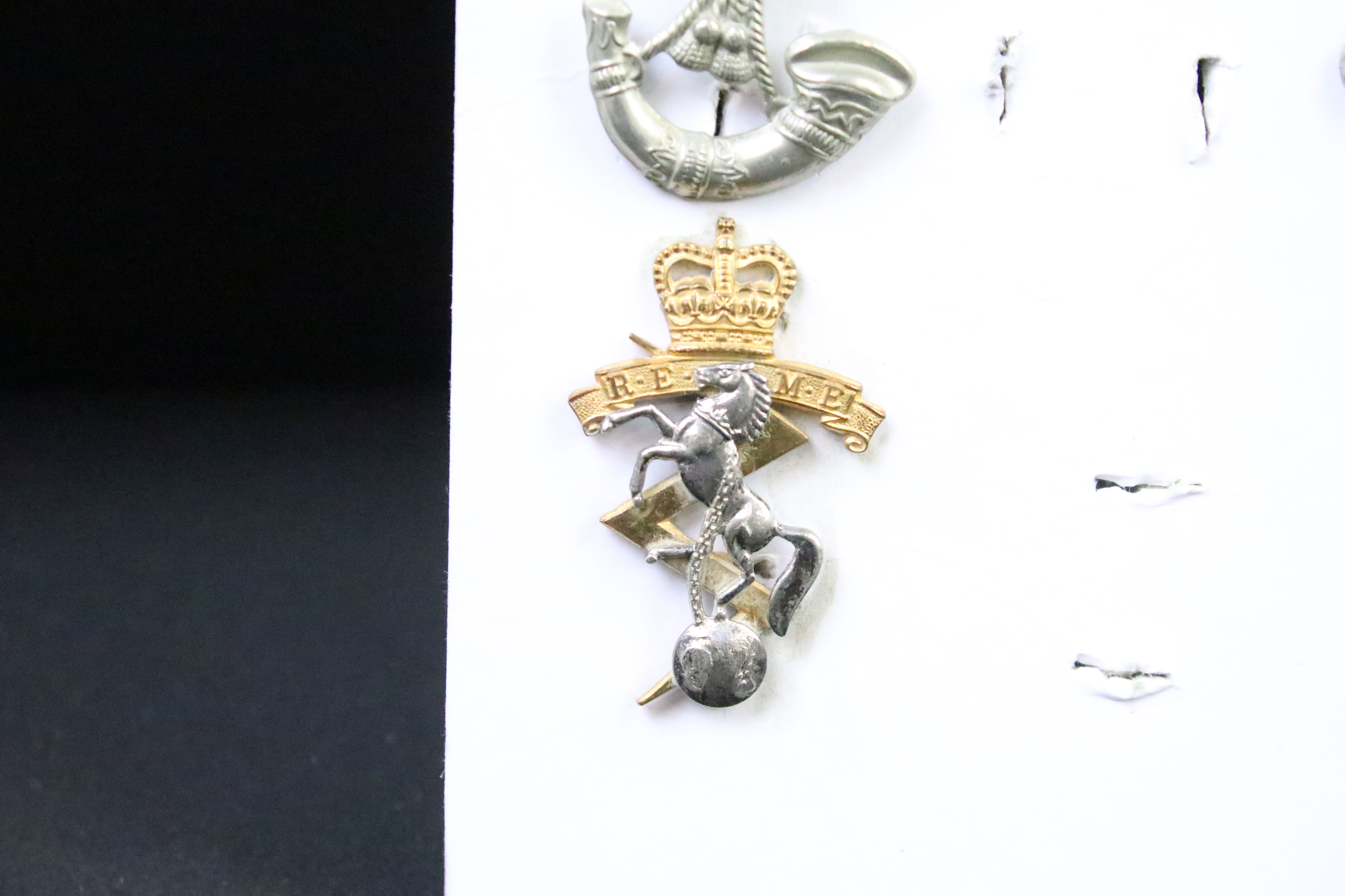 A collection of British military Regimental cap and collar badges to include the East Lancashire - Image 12 of 16