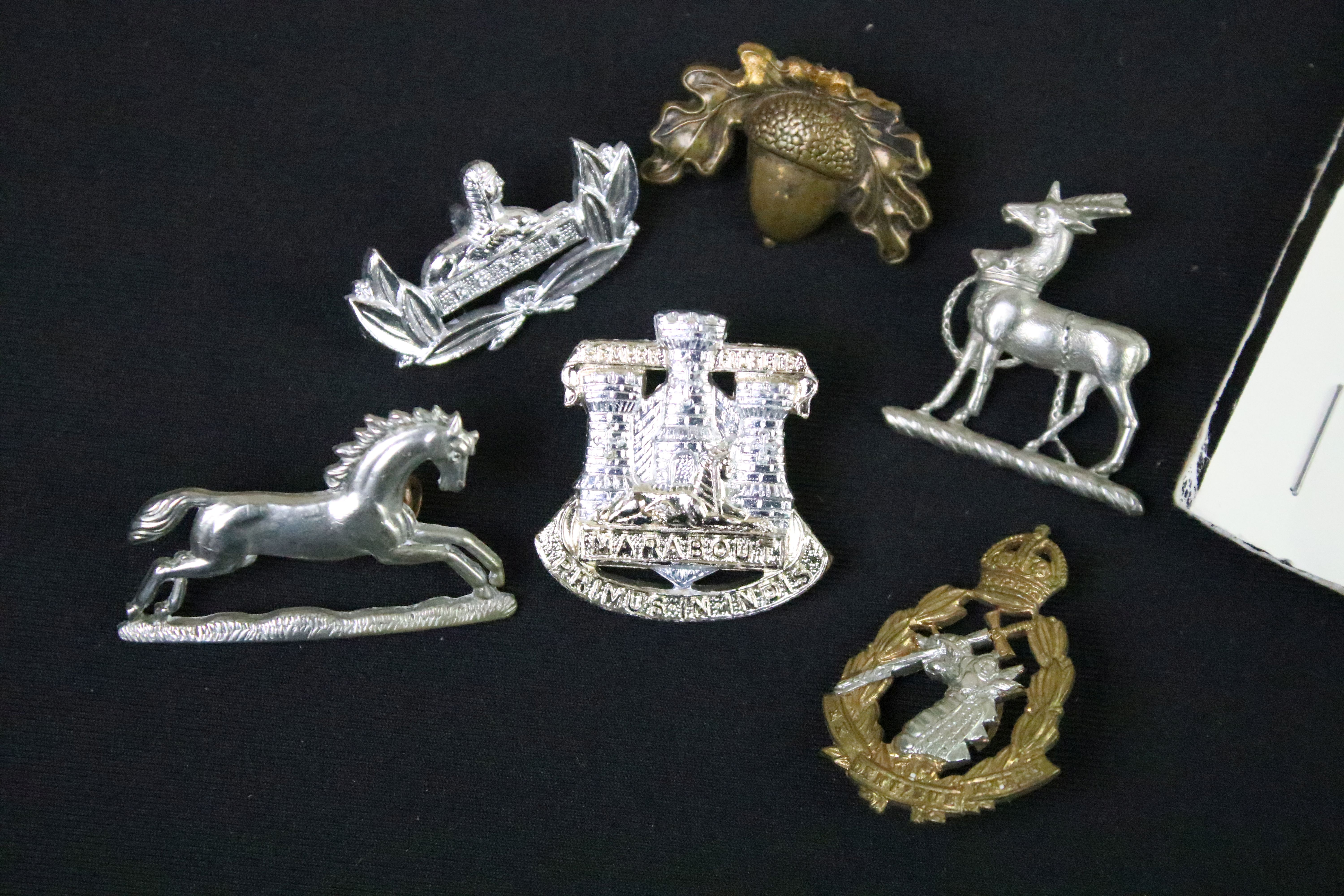 A collection of British military Regimental cap and collar badges to include the Yorkshire Regiment, - Image 2 of 13