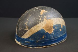 A British World War Two Despatch riders helmet complete with original liner and strap.