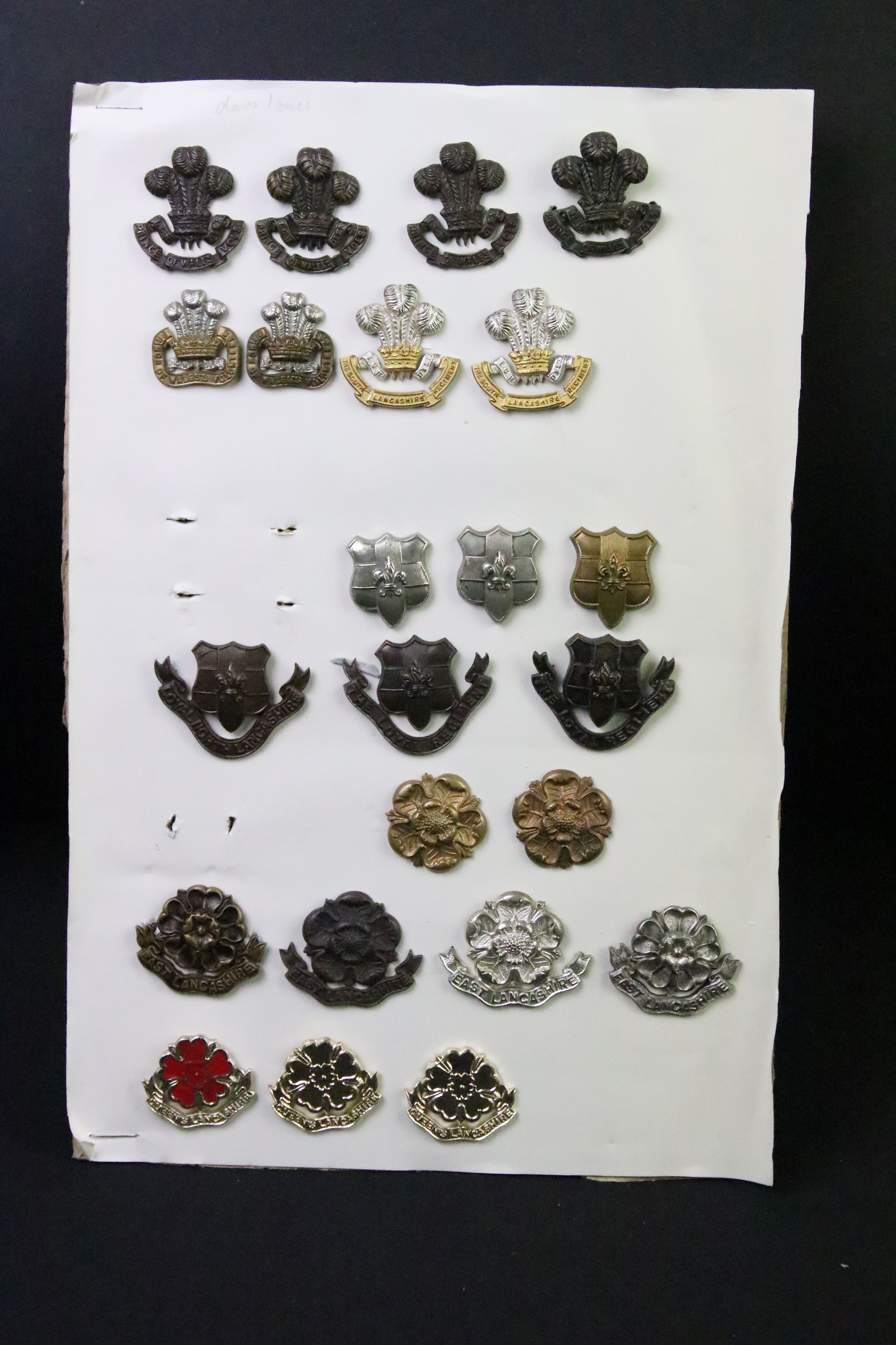 A collection of British military Regimental cap and collar badges to include the East Lancashire - Image 5 of 16