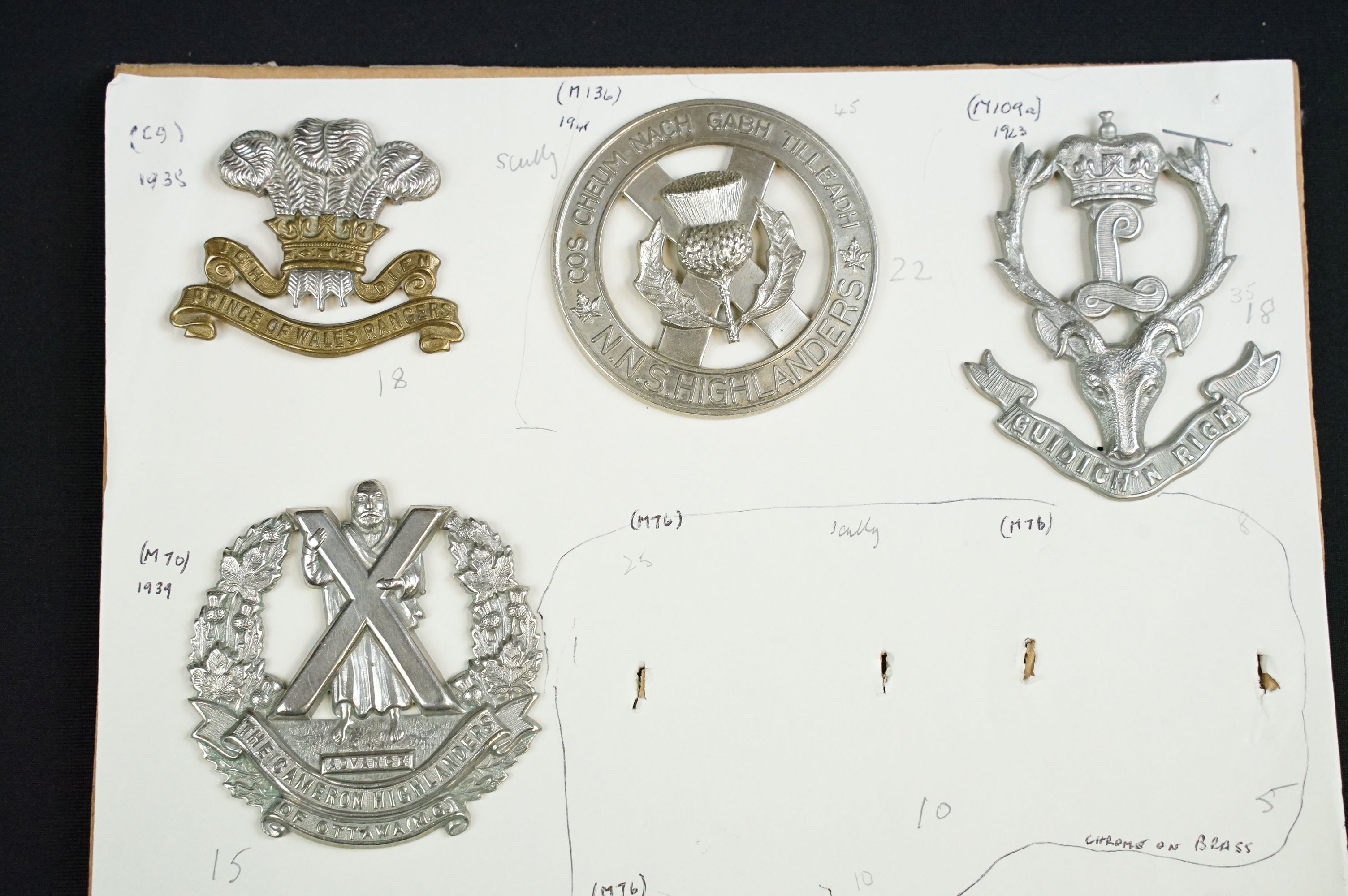 A collection of mainly Canadian military cap and collar badges to include the Royal Engineers, Royal - Image 3 of 8