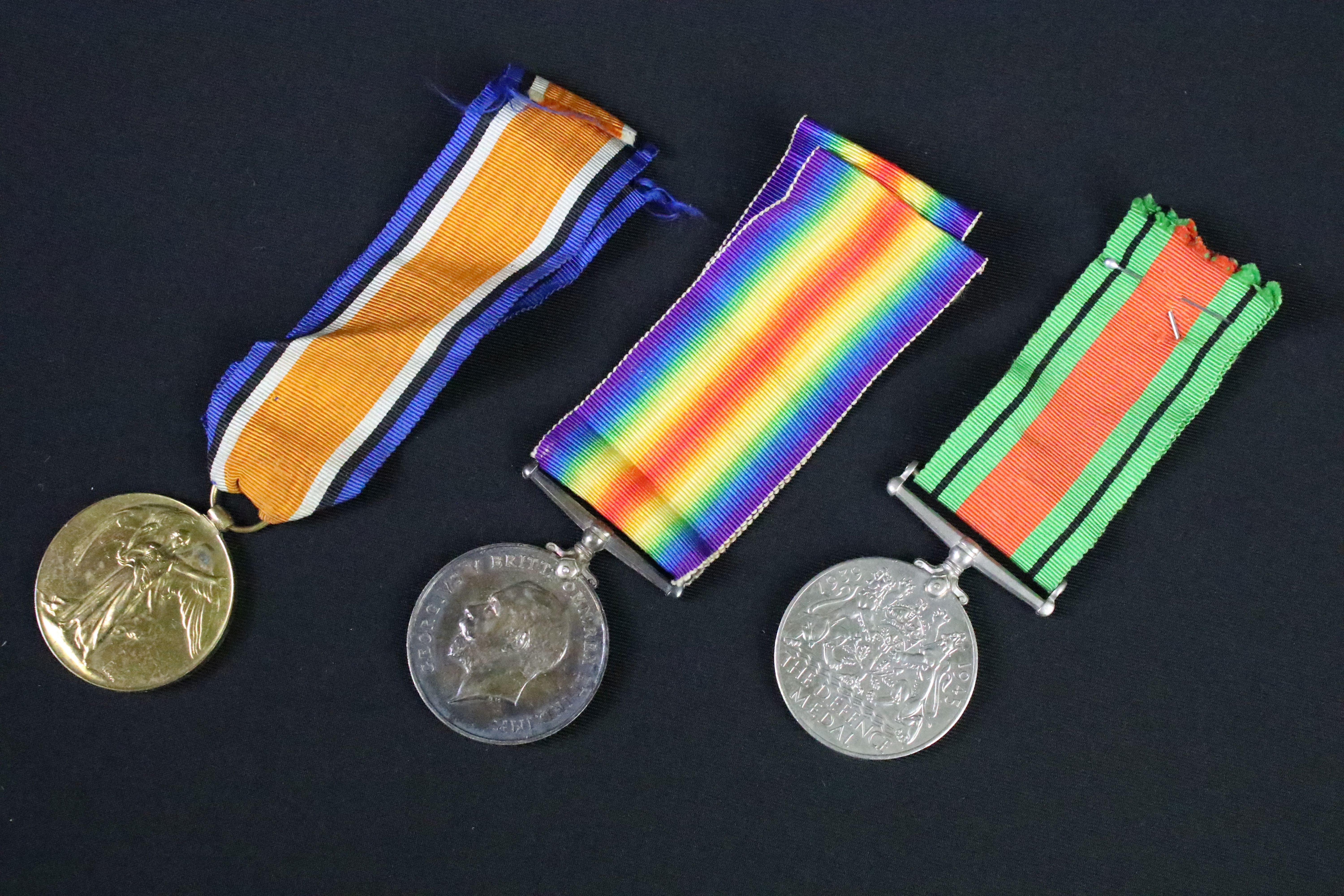 First World War full size British Service medals to include war medal and victory medal issued to