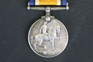 A British Full Size World War One 1914-1918 British War Medal, Correctly Named And Issued To 9445