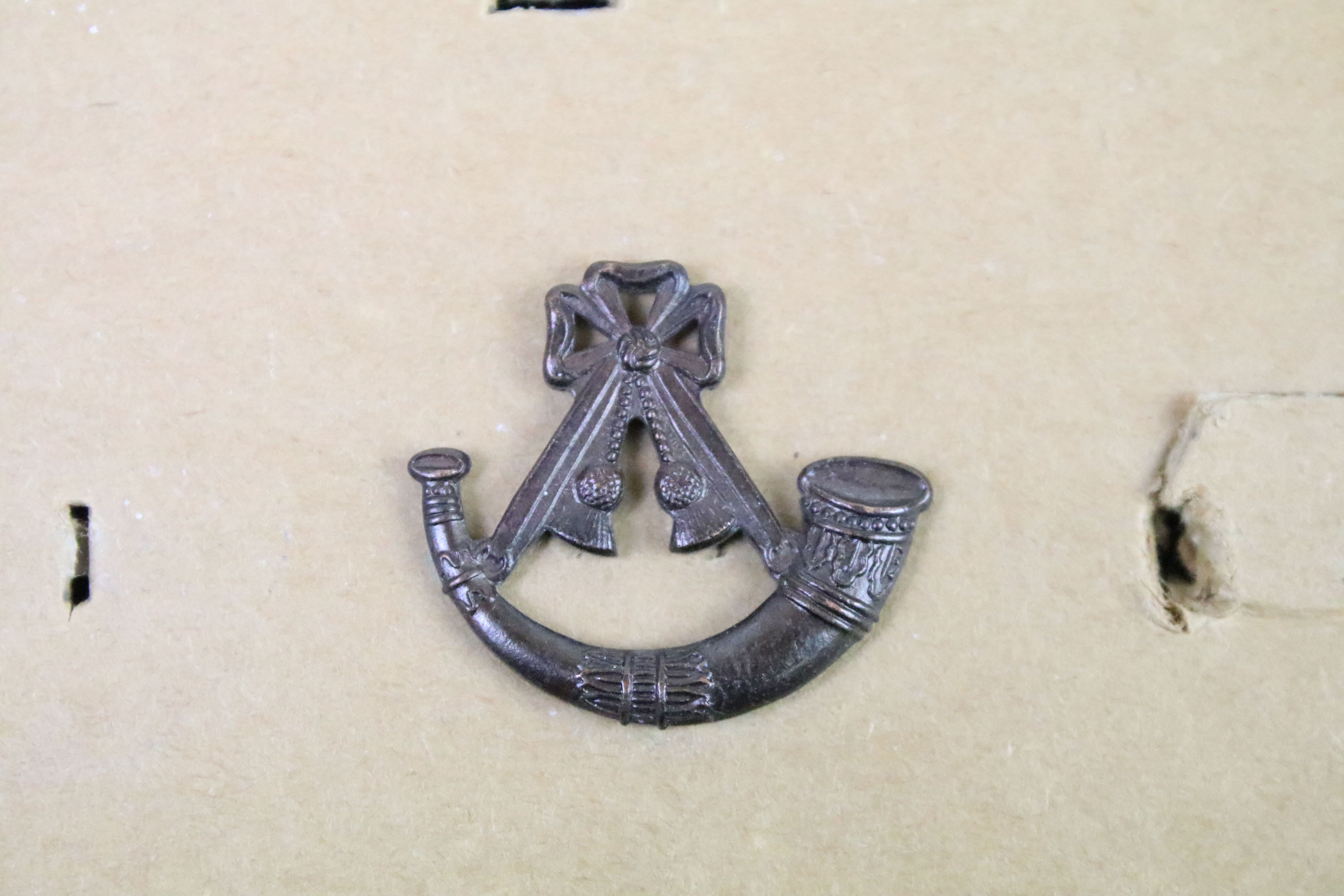 A collection of British military regimental cap and collar badges to include the Somerset Light - Image 3 of 13