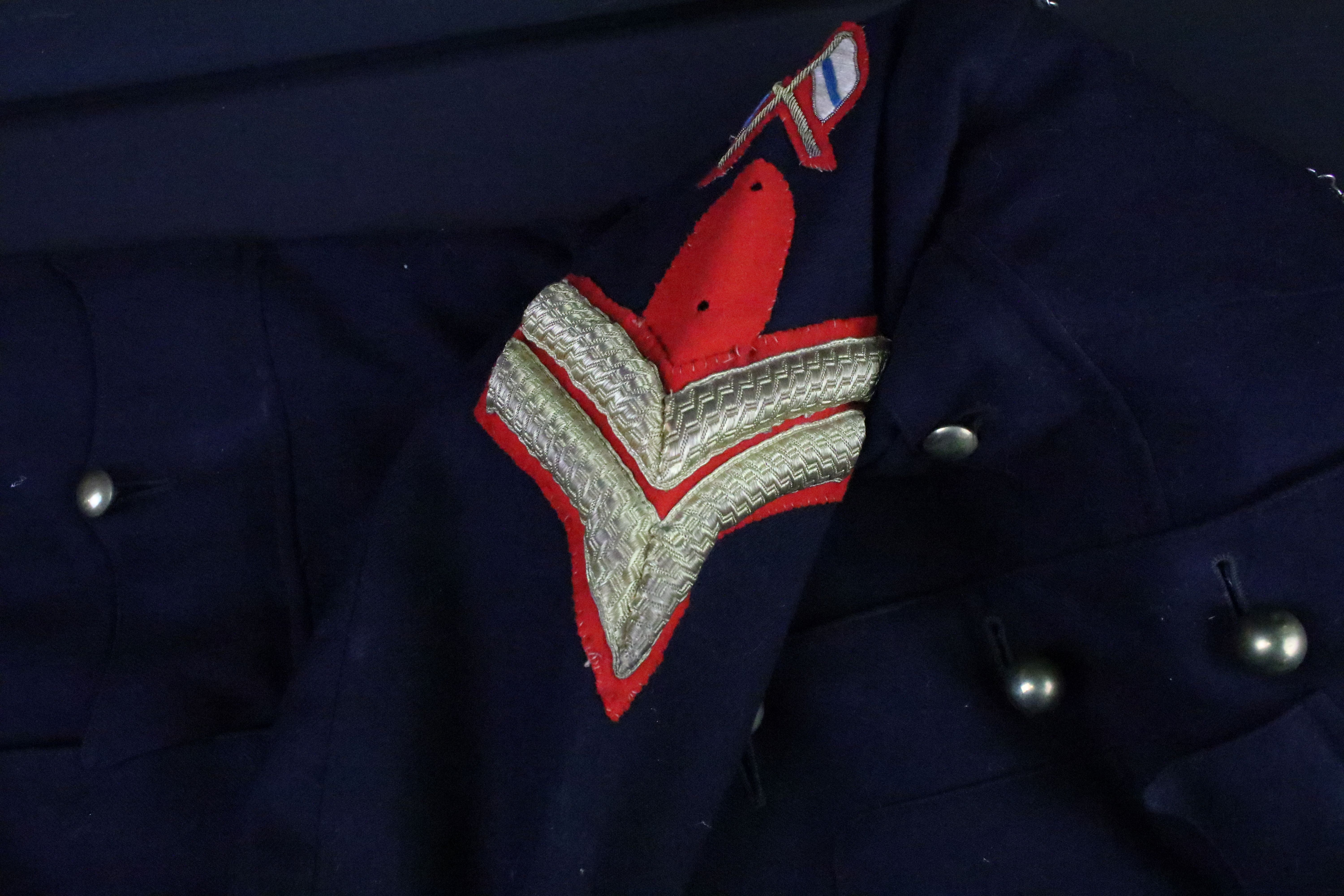 A British military World War Two era jacket with cloth badges and chainmail epaulets together with a - Image 3 of 8