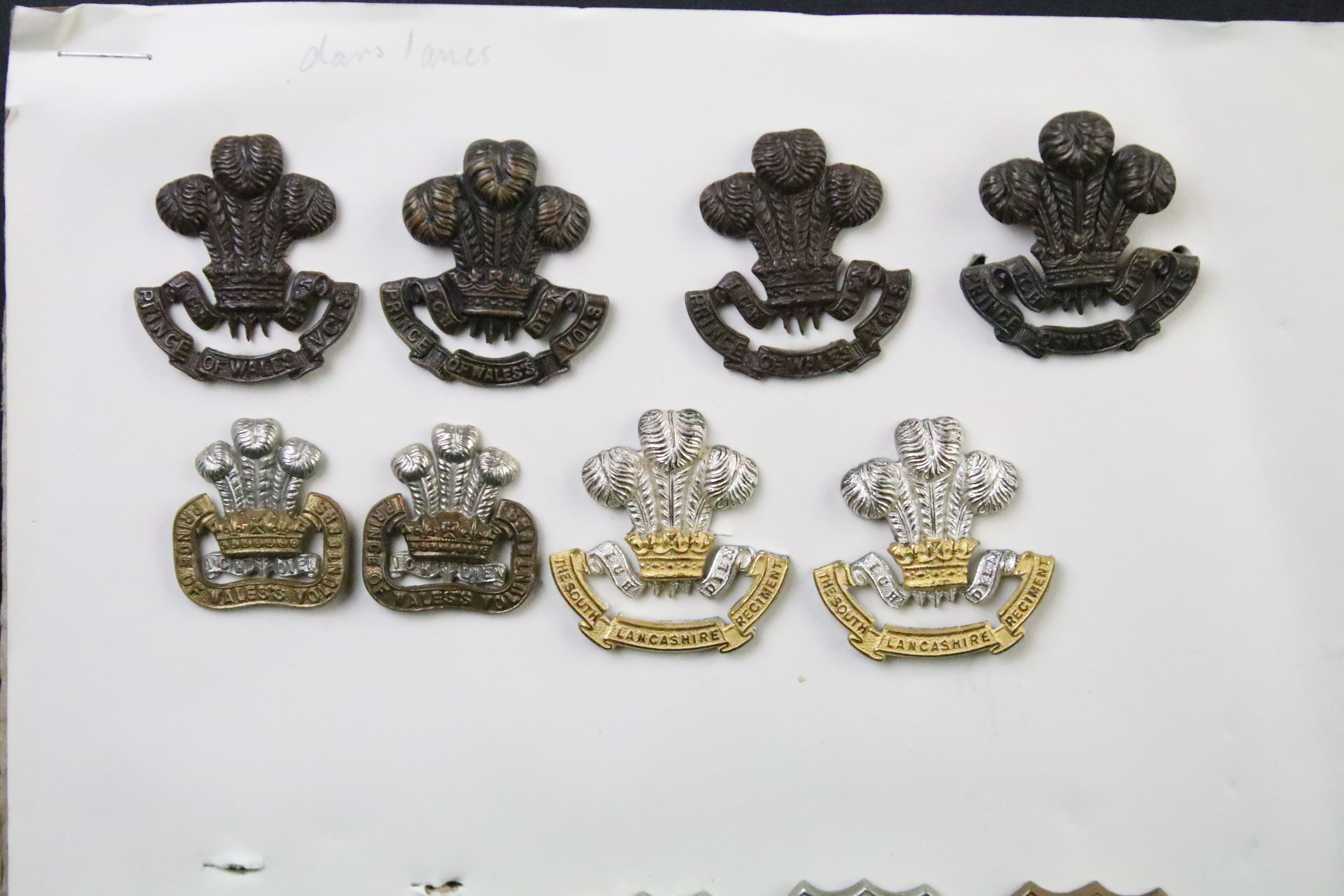 A collection of British military Regimental cap and collar badges to include the East Lancashire - Image 6 of 16