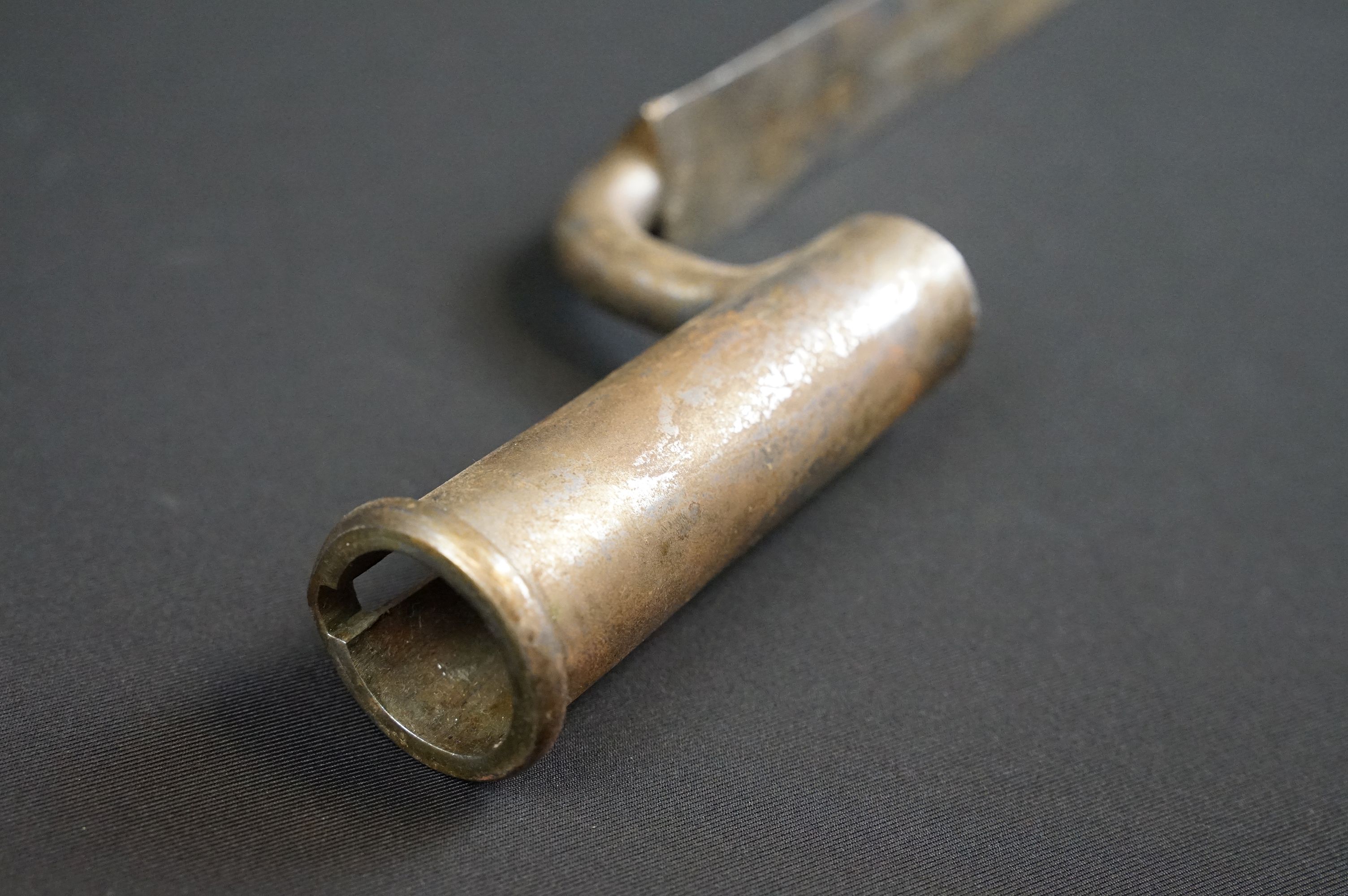 An antique socket mount bayonet, good clear markings to the blade. - Image 3 of 9