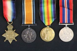 A full size British World War One medal trio to include the 1914 Star Medal, the British War medal