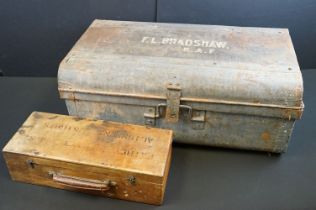 A large Royal Air Force / RAF storage case complete with contents to include Ammo box, aircraft