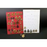 A collection of Commonwealth Royal Army Medical Corps cap and collar badges to include Canadian,